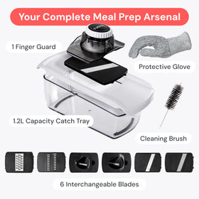 Fullstar mandoline cheese grater function adds toppings effortlessly