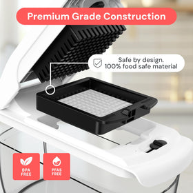 Fullstar non-skid base prevents slips on any kitchen surface.