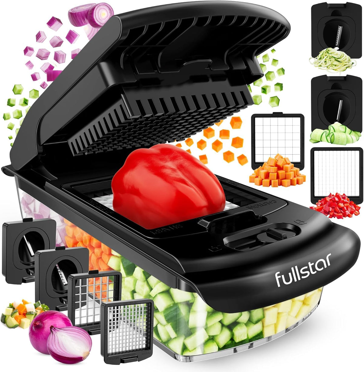 Fullstar Original Pro Chopper bowl ready for fast, even dice.