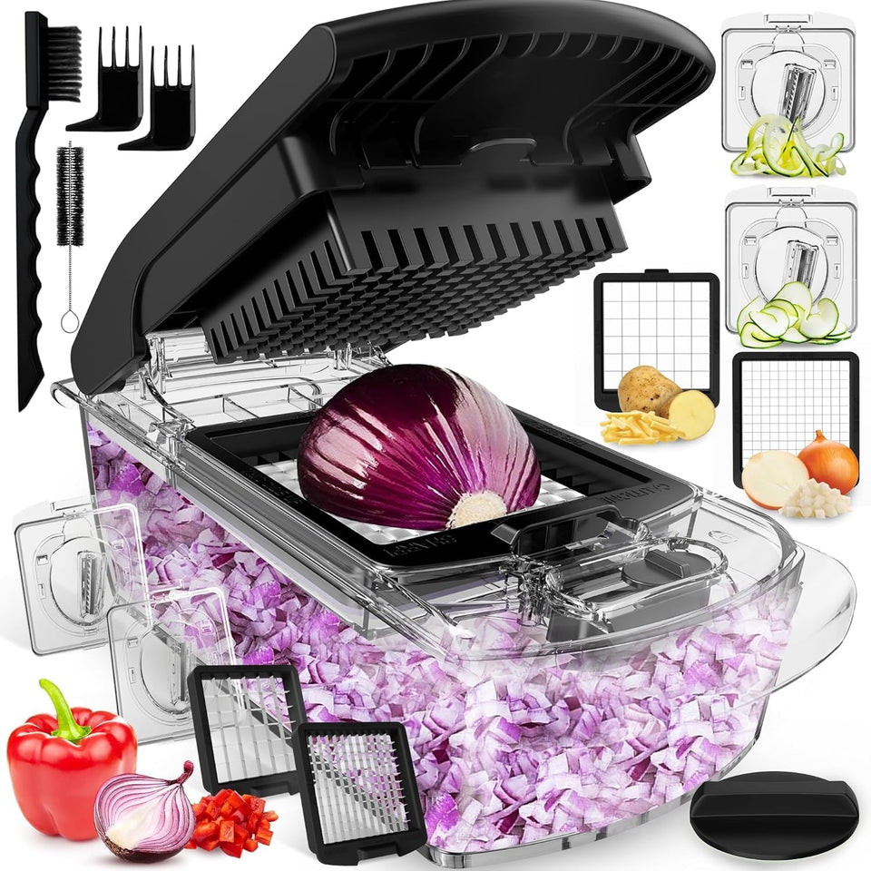 Fullstar Original Pro Chopper dices vegetables quickly for weeknight meals.