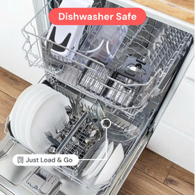 Top-rack dishwasher-safe Fullstar chopper simplifies post-meal cleanup.