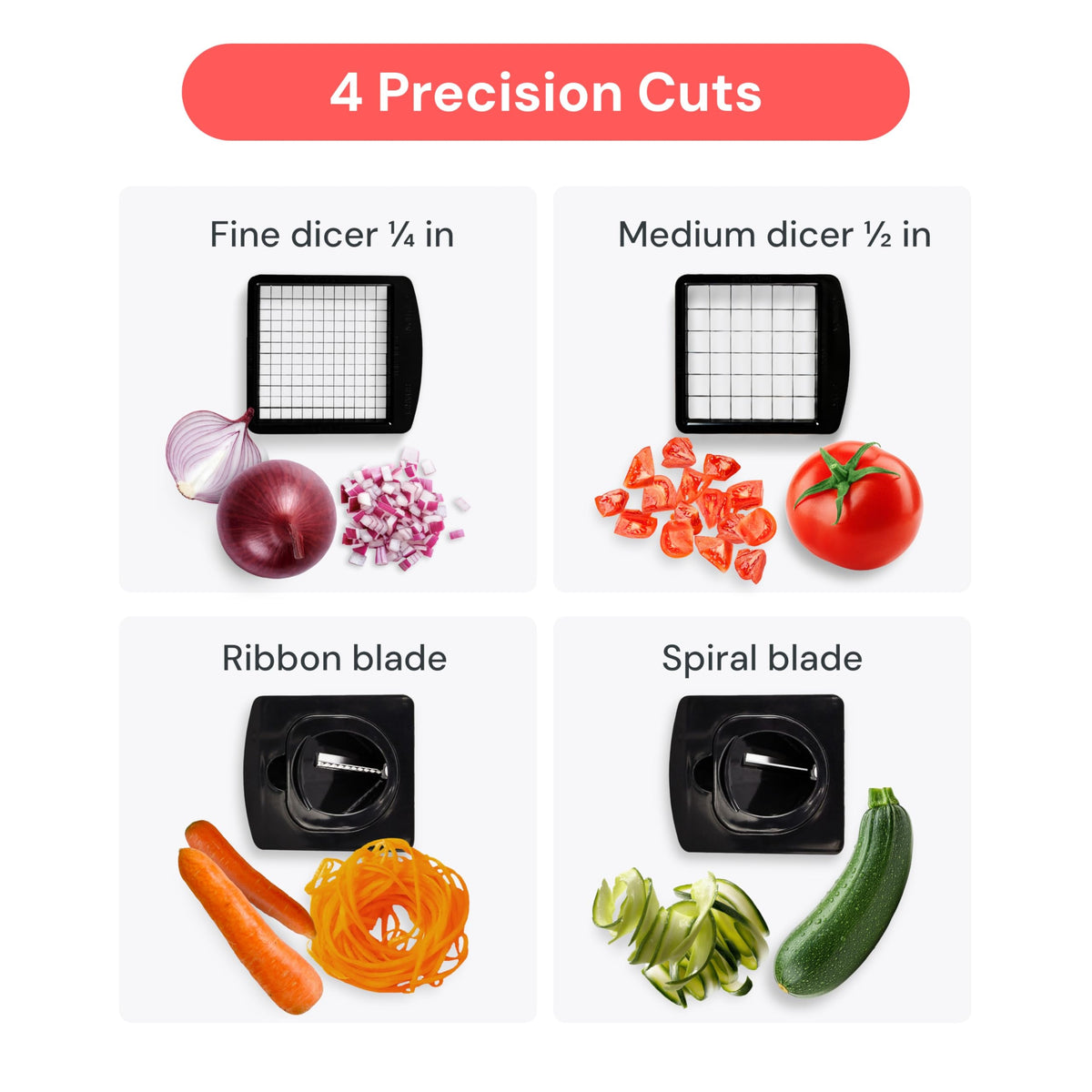 Fullstar Original Pro Chopper soft-grip handle for comfortable use.