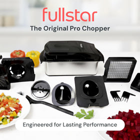 Fullstar Pro Chopper spiralizer feature creates zucchini spirals for creative meals.