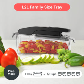 Fullstar Original Pro Chopper stainless blades stay sharp through frequent use.
