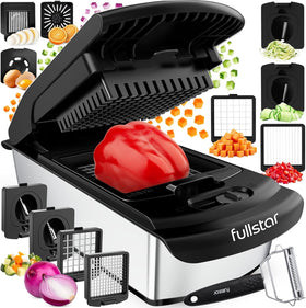 Fullstar Pro Chopper vegetable-chopper in action for fast meal prep.