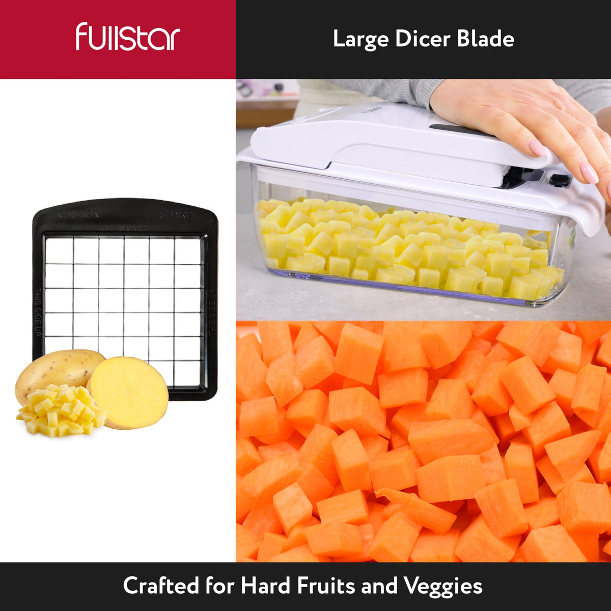 Fullstar ready-to-use blades fit compatible choppers.