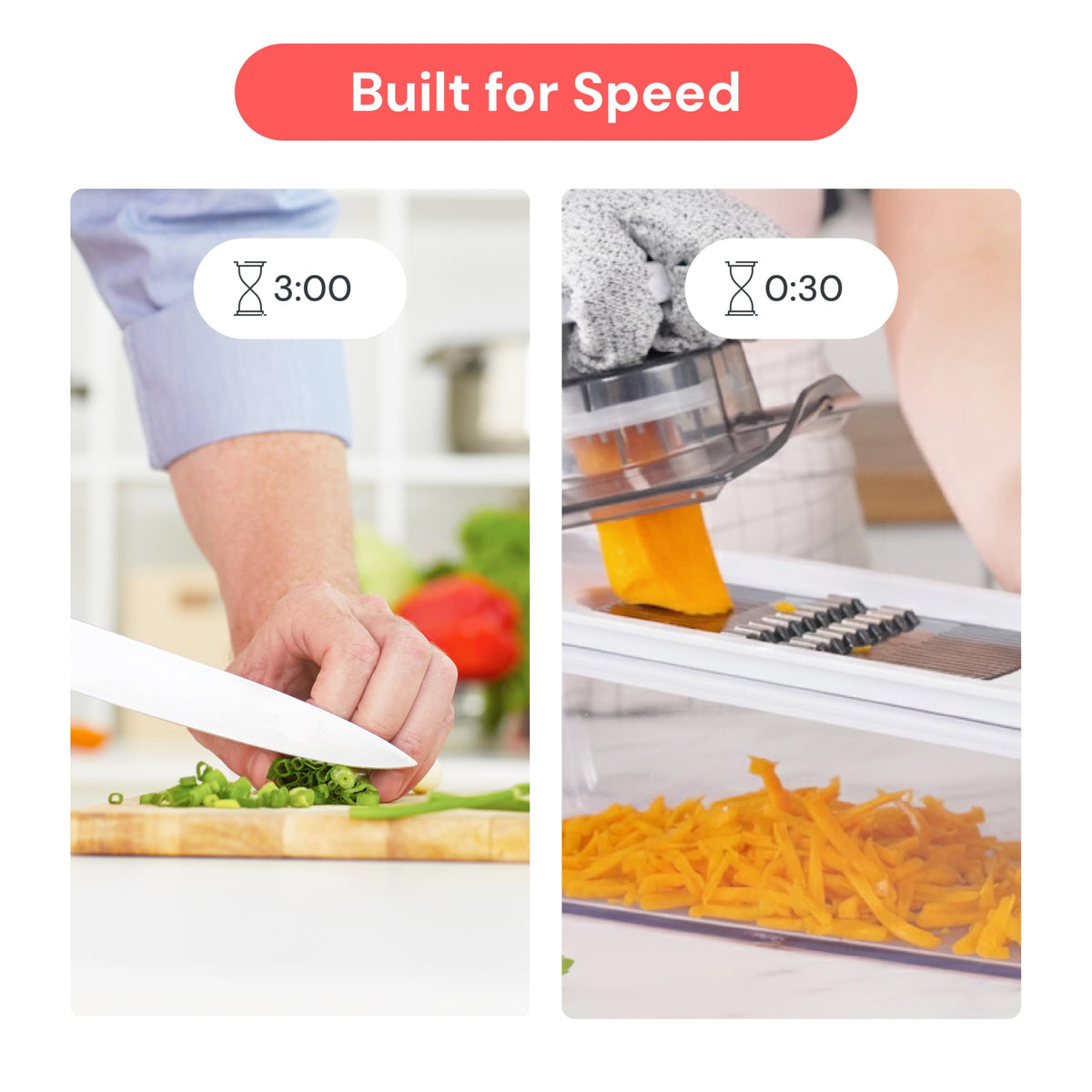 Fullstar protective glove included for safe slicing during prep