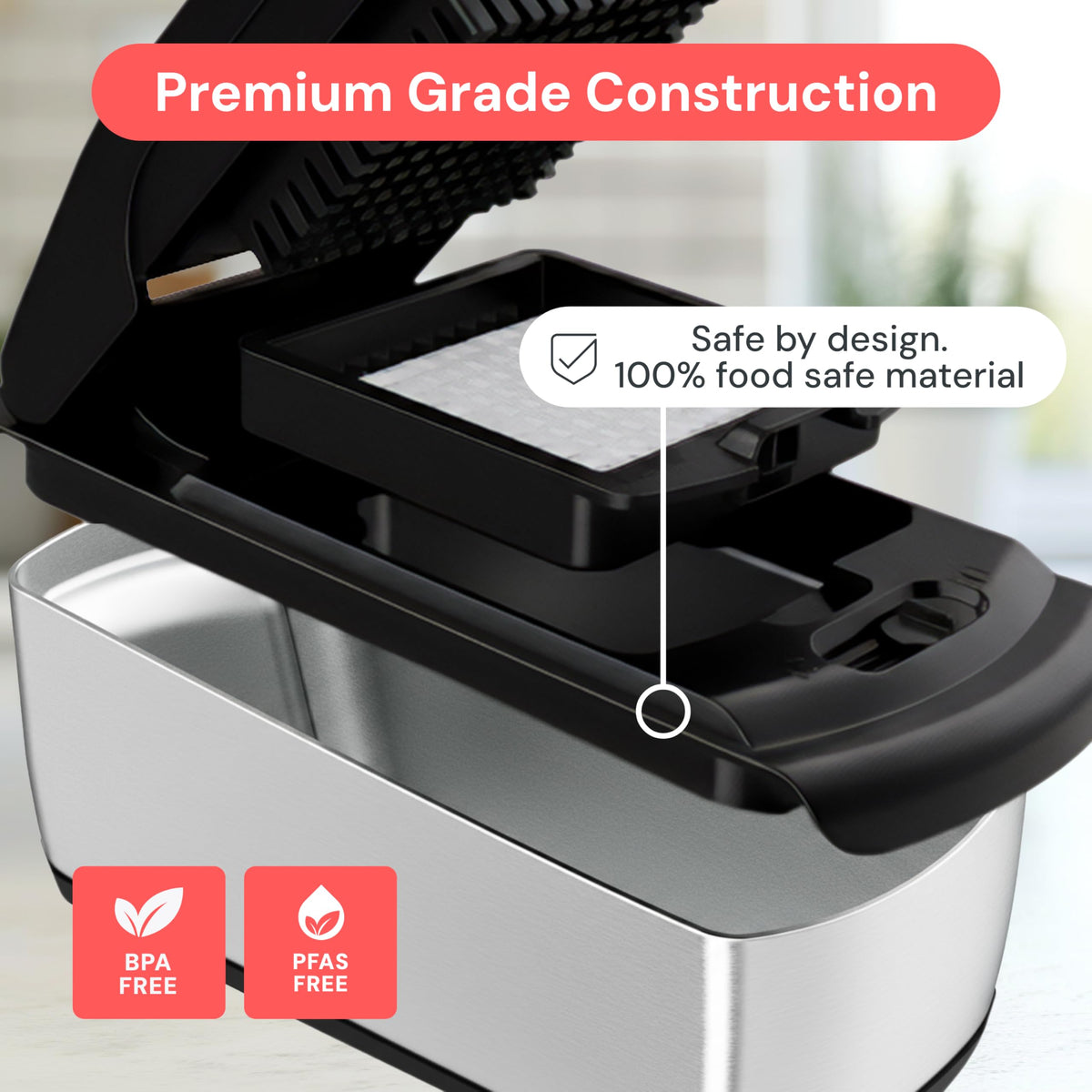 Fullstar soft-grip TPU handle adds comfort during extended chopping.