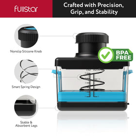Fullstar tofu press cutter cutting blade enables easy cubing after pressing.