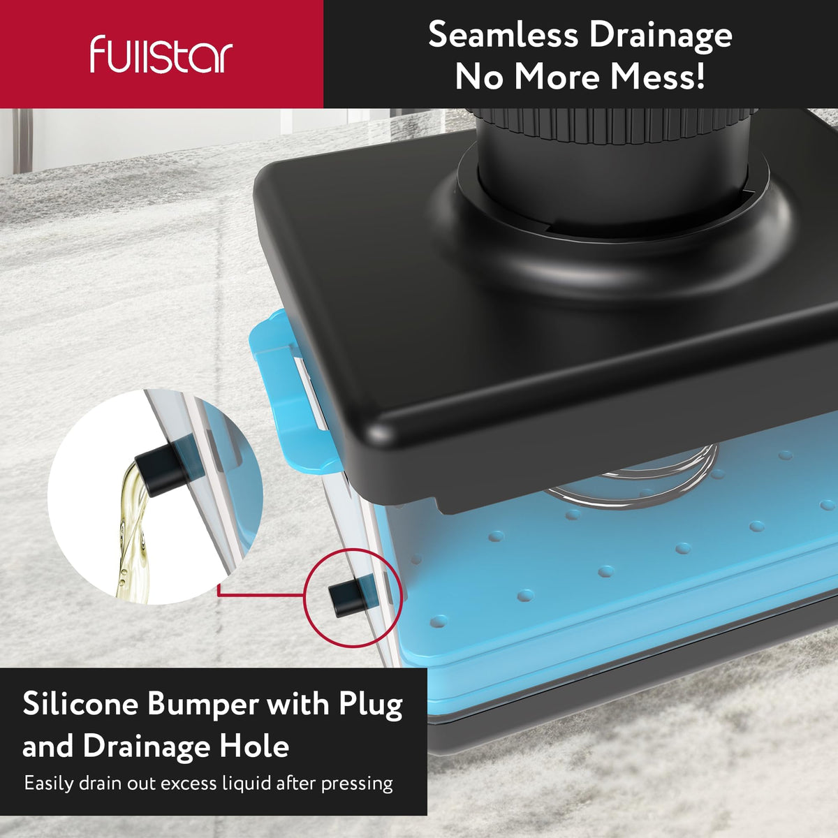 Fullstar tofu press cutter two-level press offers silken to firm texture options.