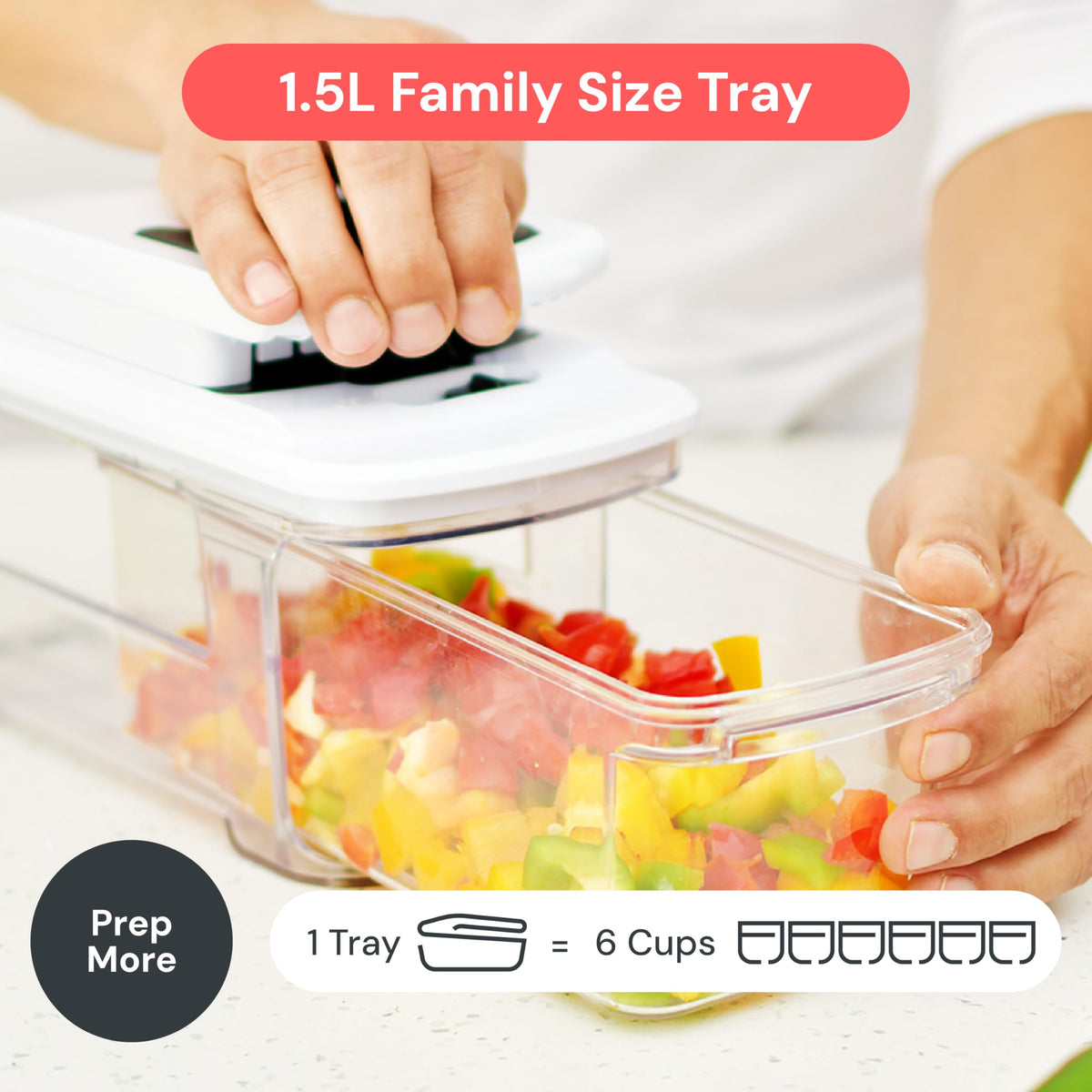 Fullstar XL protective finger guard for safer slicing.