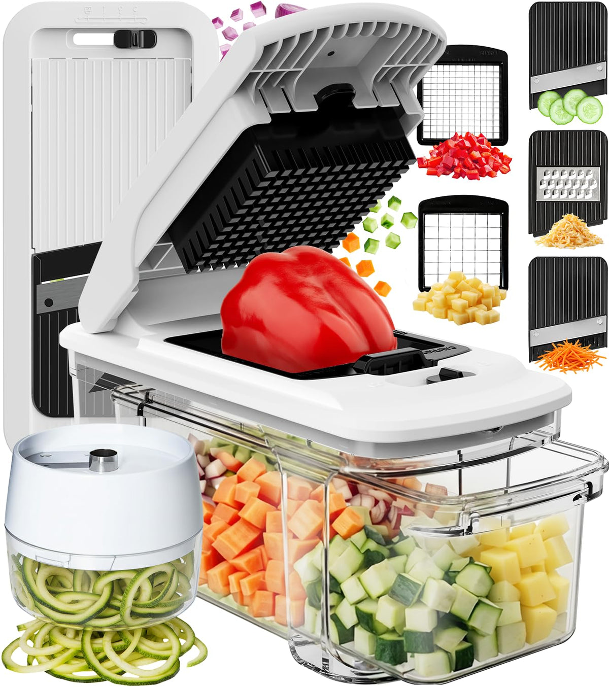 Fullstar XL blade set enables quick, even chopping for daily meals.