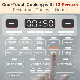 Fullwill 8QT slow cooking function for tender weeknight dinners.
