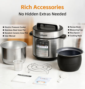 Fullwill dishwasher-safe liner and accessories for quick cleanup