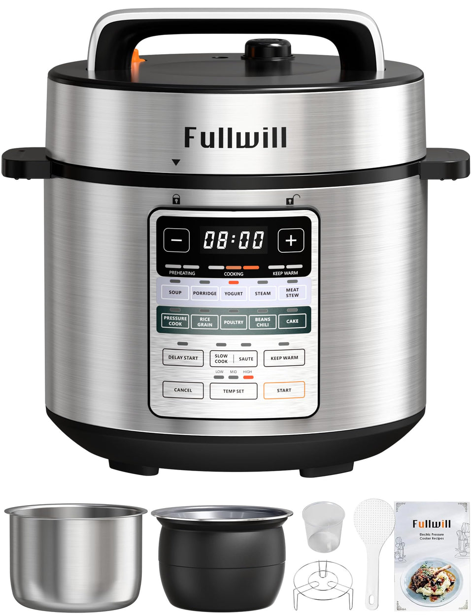 Fullwill dual-pot electric cooker with two pots for versatile meals