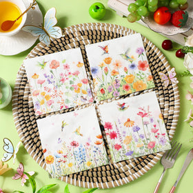 Fulmoon absorbent paper napkins quickly soak spills and keep tables clean.