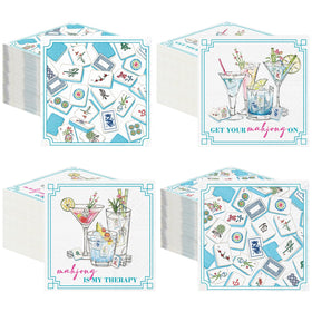 Fulmoon Mahjong napkins with pattern design add festive decor and themed flair to tables.