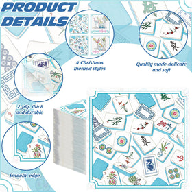 Fulmoon mahjong napkins unfolded 9.84 inches provide larger wipe area for spills.