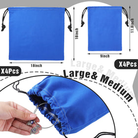Fumete 9x11.8 inch anti-tarnish bag guards small jewelry and flatware items