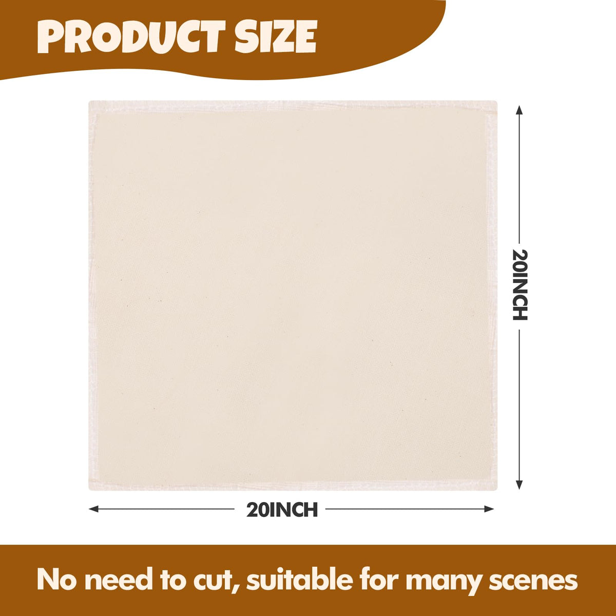 FUMILE cheese cloth hemmed-edge design for durable, long-lasting straining.