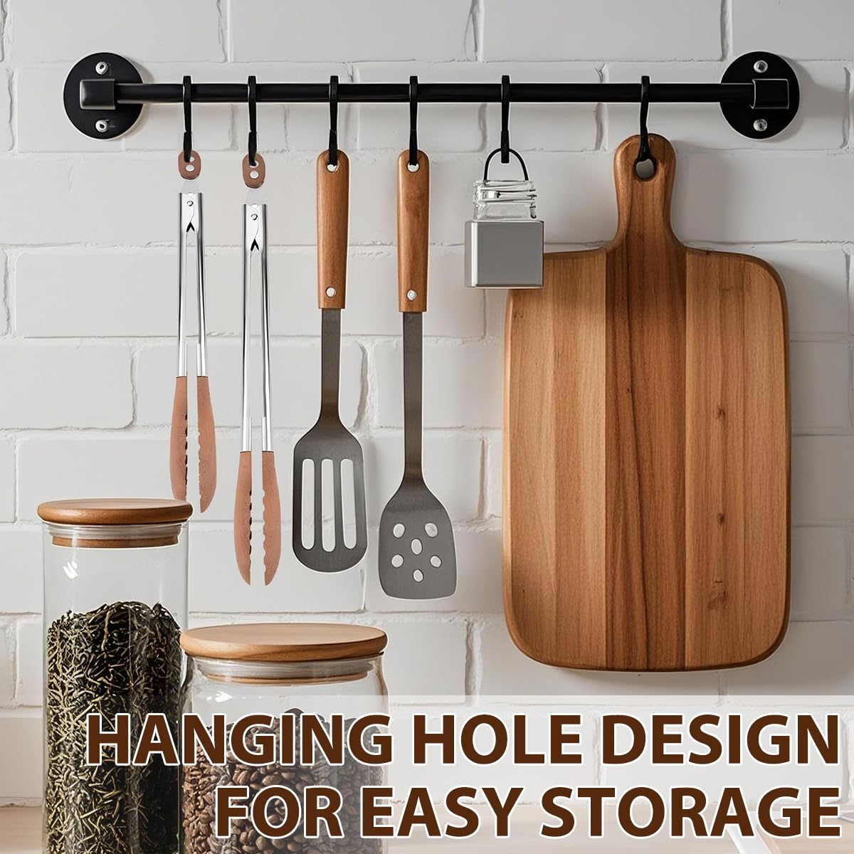 FunApricity elegant kitchen accessory pairing steel and walnut wood