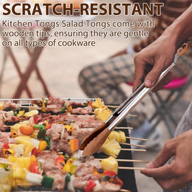 FunApricity locking mechanism keeps tongs closed for tidy storage