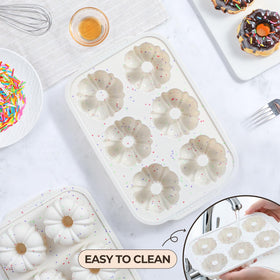FUNBAKY mini cakes and treats pop out cleanly from silicone molds.