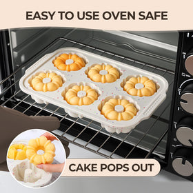 FUNBAKY nonstick coating ensures effortless cake release with a light tap.