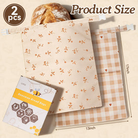 Funcoo bread bags with roll buckle closure keep loaves secure during transit.