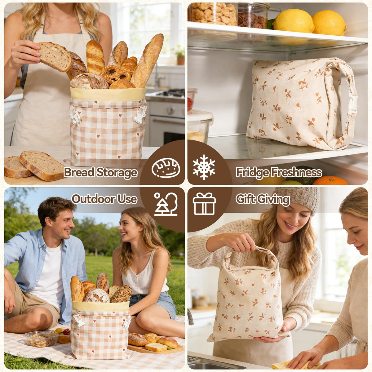 Funcoo reusable kitchen bags save money and reduce waste over time.