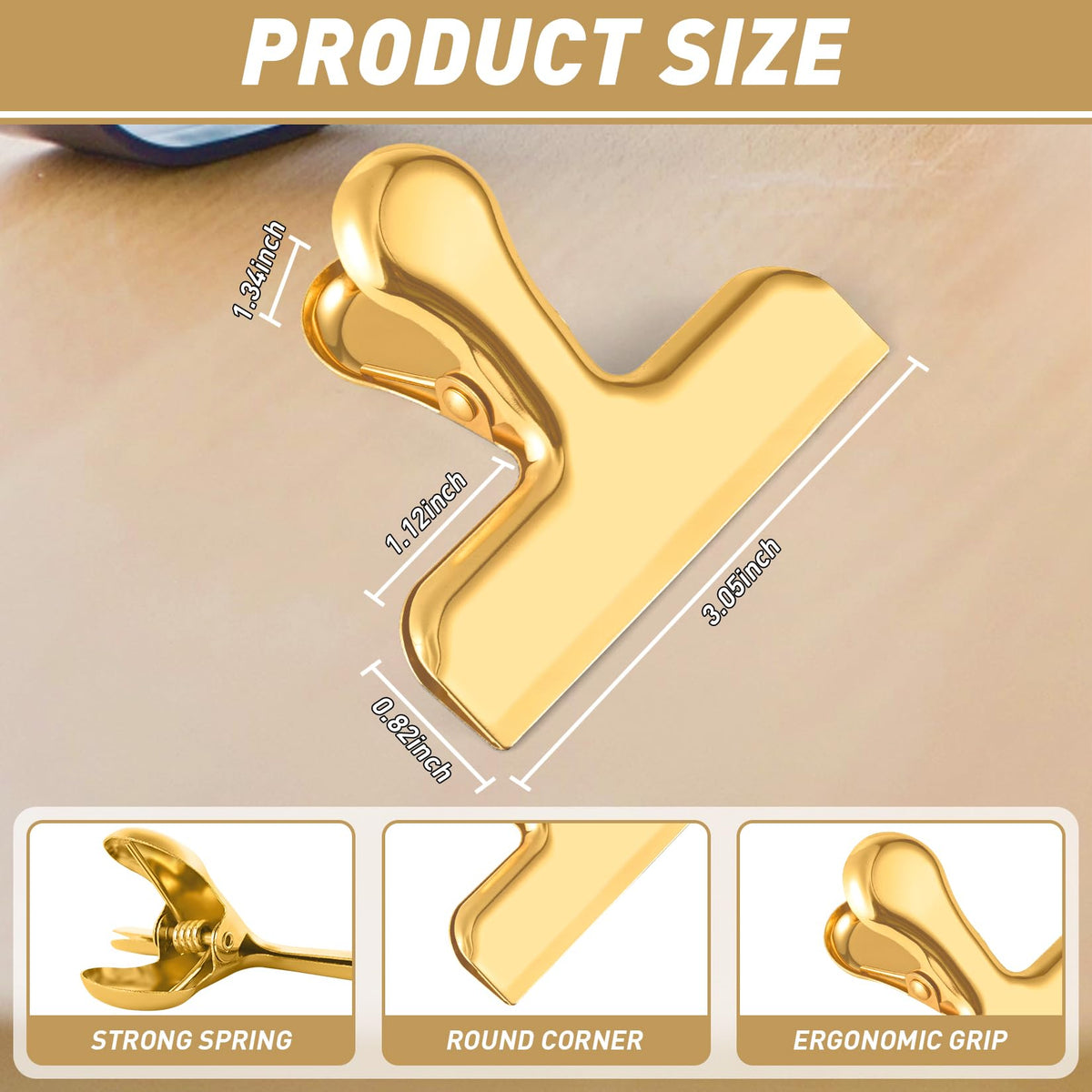 FUNFERY multi-use metal clips for papers and photos