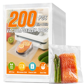 FUNFERY precut vacuum bags 8x12 with tear lines for quick sizing.