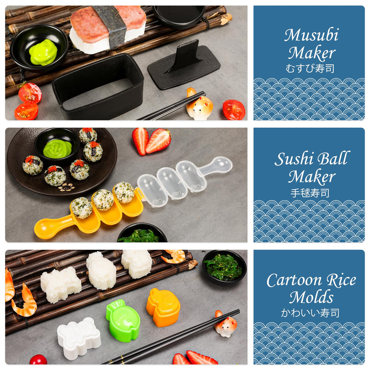 FUNGYAND animal molds inspire creative, kid-friendly sushi presentations