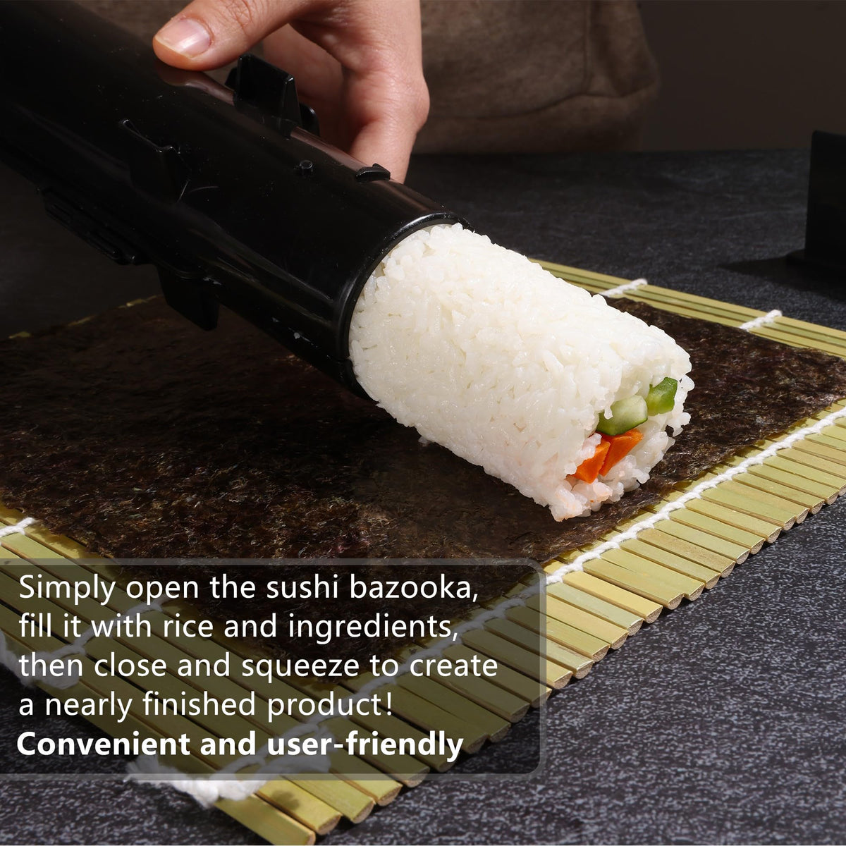 FUNGYAND bazooka roller in action speeds rolling for quick meals