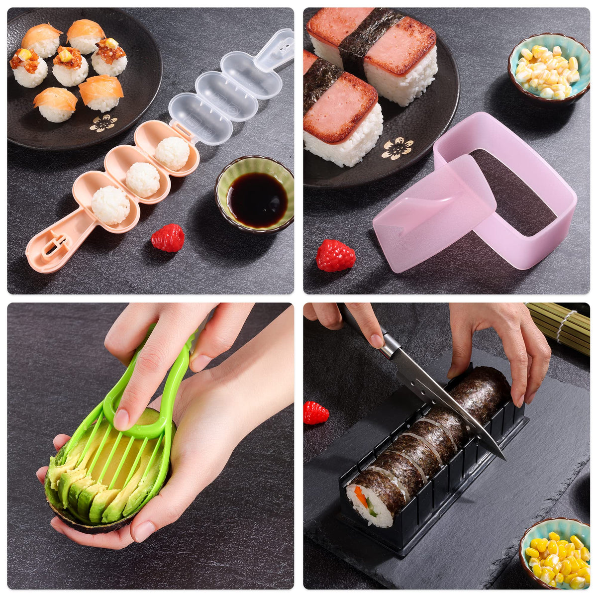 FUNGYAND Sushi knife cuts cleanly for precise sushi bites.