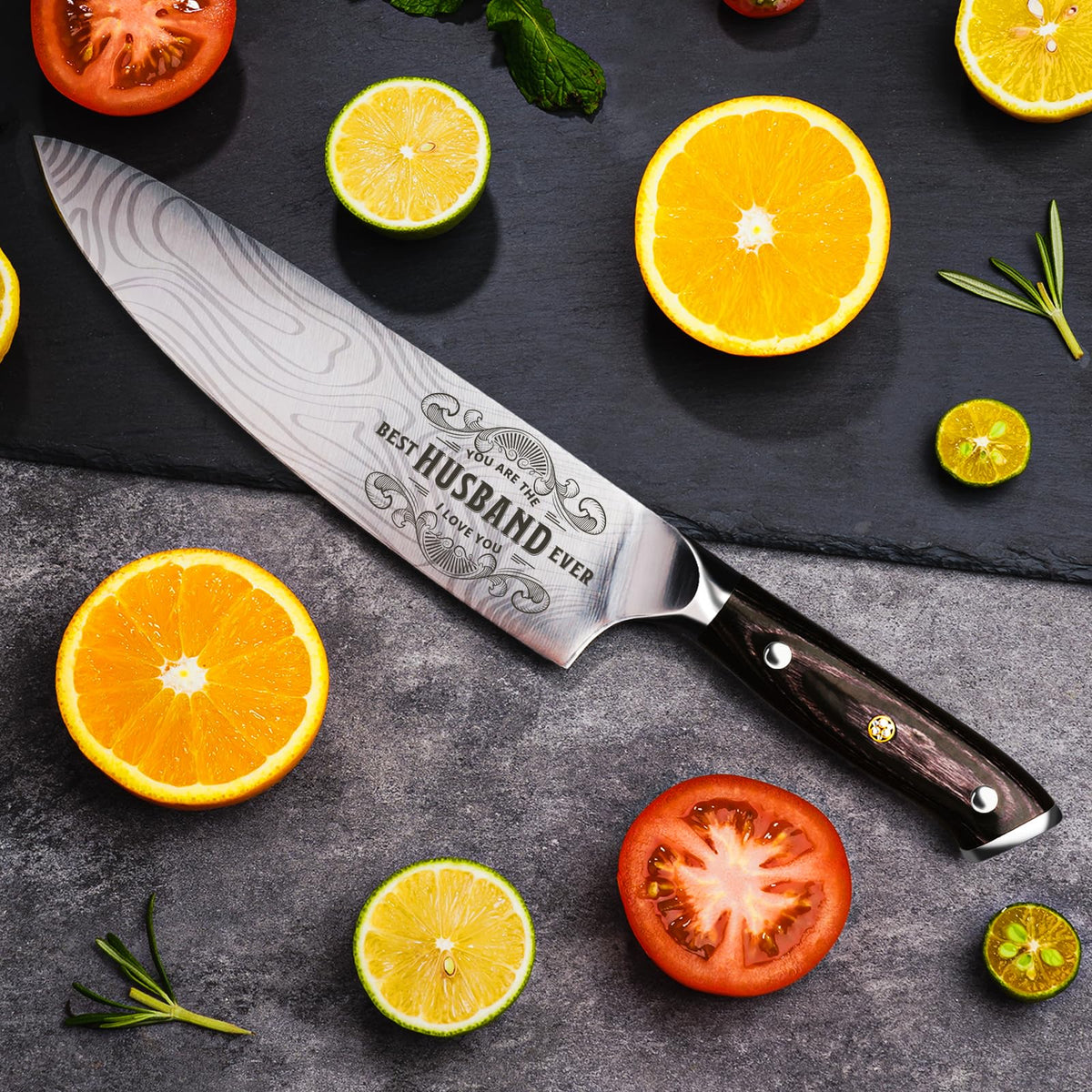 Funistree professional German knife blade close-up shows precision edge for clean cuts