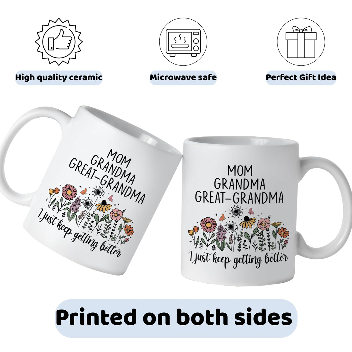 FUNITZ 11oz ceramic mug, durable and microwave-safe for daily use.