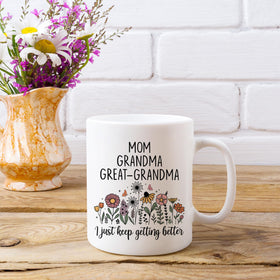 FUNITZ great grandma baby announcement mug marks a meaningful family milestone.