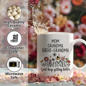 FUNITZ holiday-ready great grandma mug suitable for Christmas and celebrations.