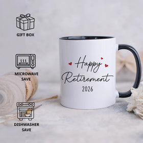 FUNITZ retirement mug narrow-mouth-closeup highlights glossy ceramic finish