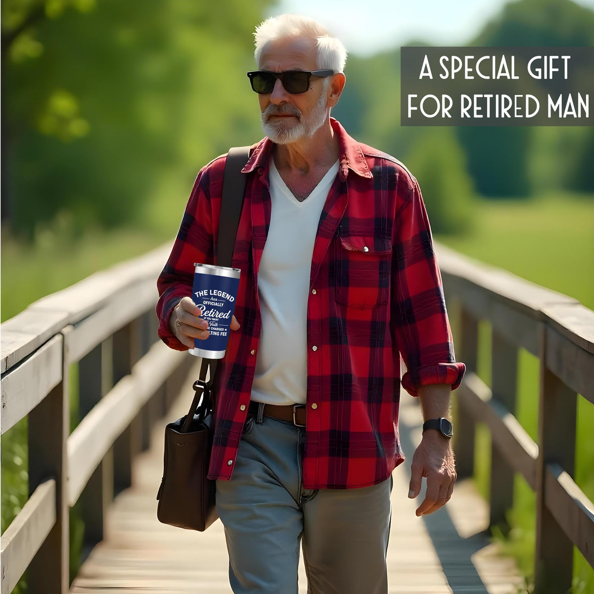 FUNITZ versatile retirement gift tumbler adapts from desk to car for daily use
