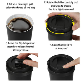Funkrin flip lid shown in closed position for leak-proof travel.