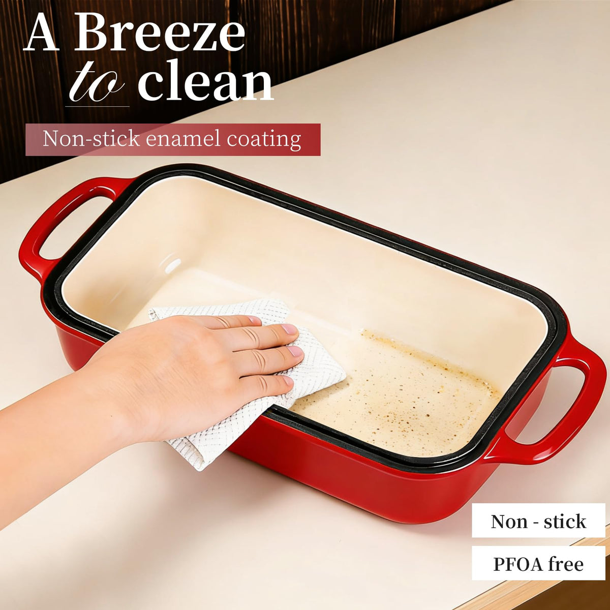 FUNKYLEE lid creates a Dutch-oven effect to trap steam.