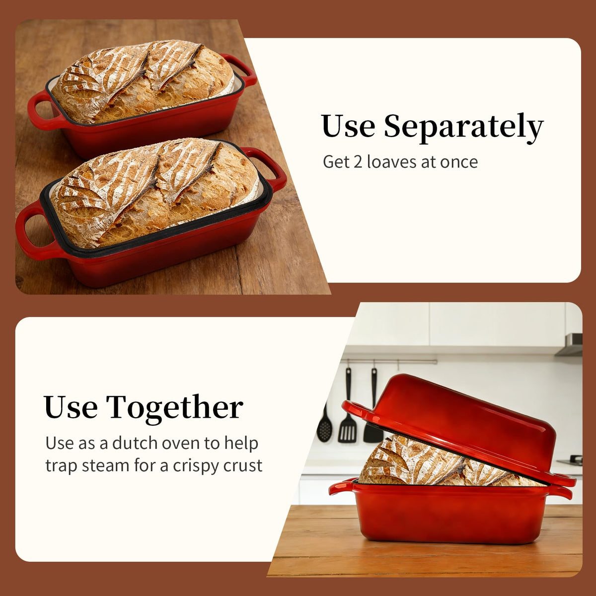 FUNKYLEE smooth enamel interior for easy release and quick cleanup.