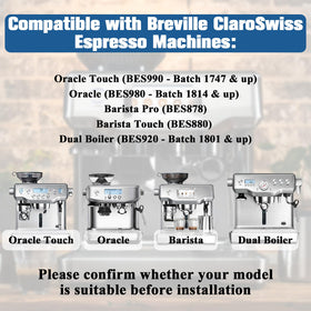 Funmit Breville filter in filter holder shows simple drop-in replacement.