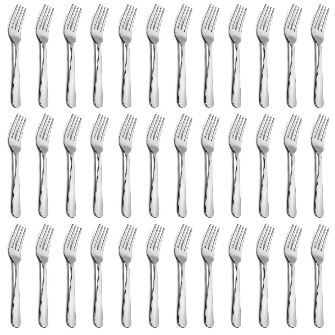 Funnydin 36-piece dinner forks set for family meals and entertaining