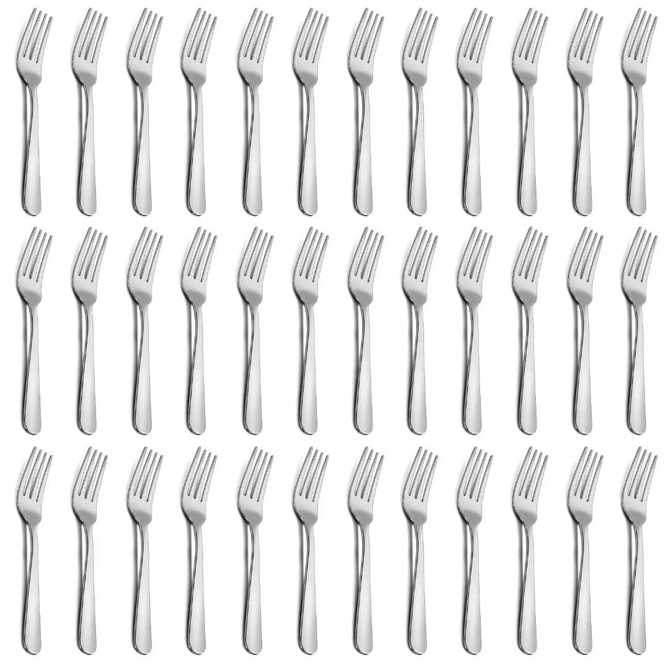 Funnydin 36-piece dinner forks set for family meals and entertaining