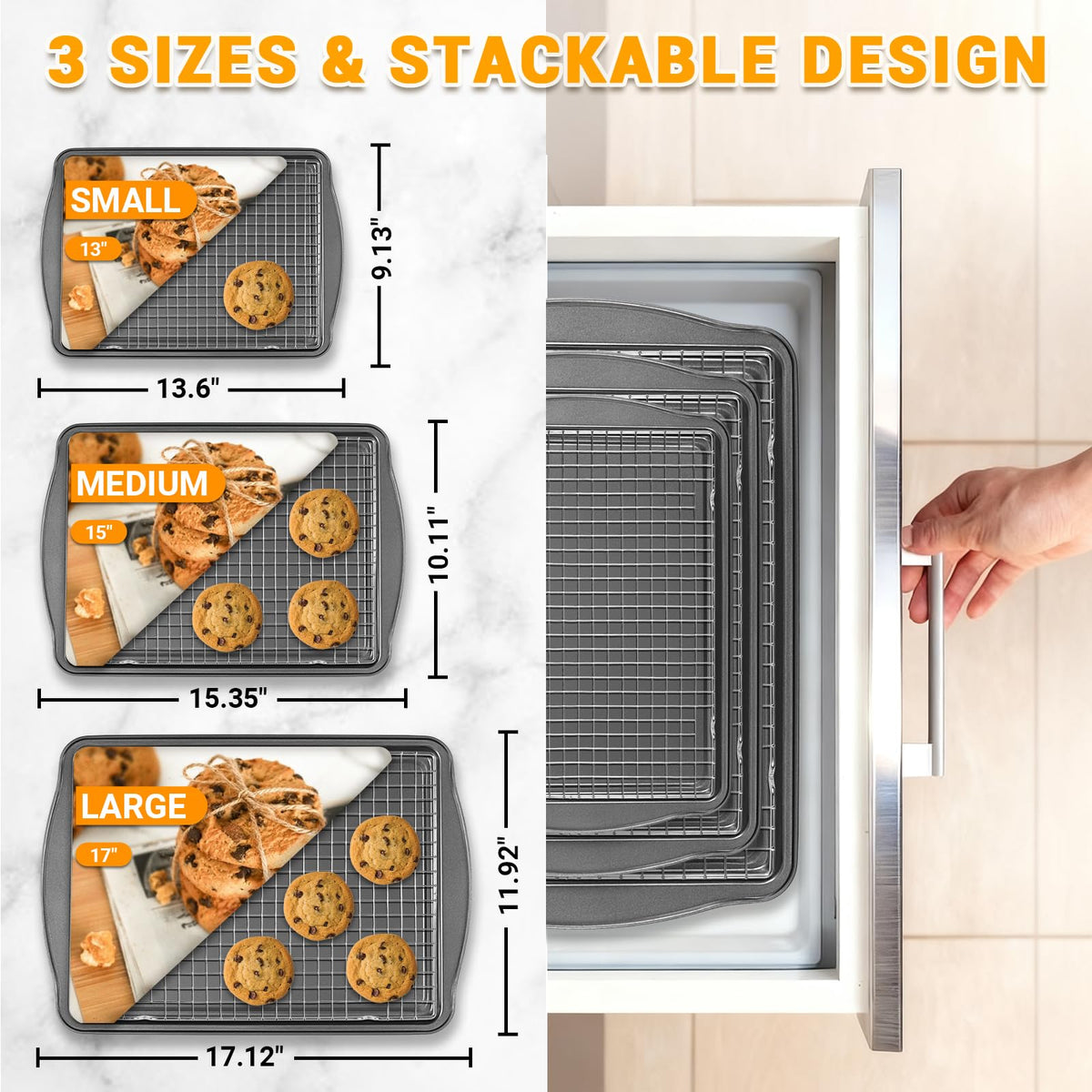 Funnydin 15-inch baking pan for versatile family meals and roasts.