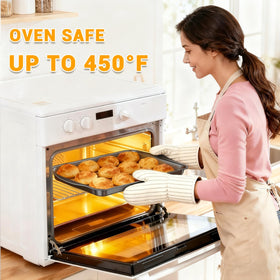 Funnydin 15-inch cooling rack elevates baked goods for faster cooling.