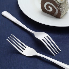 Funnydin ergonomic table forks with rounded handles for comfortable grip